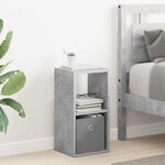 vidaXL Table de chevet Gris béton 25 5 x 22 x 49 5 cm