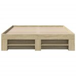 vidaXL Cadre de lit sans matelas chêne sonoma 135x190 cm