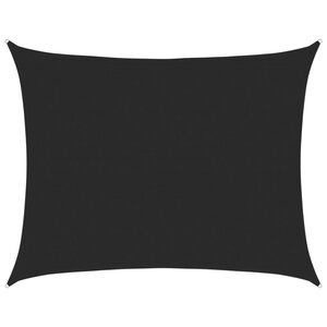 vidaXL Voile d'ombrage 160 g/m² rectangulaire noir 6x8 m PEHD