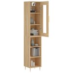 vidaXL Buffet haut Chêne sonoma 34 5x34x180 cm Bois d'ingénierie