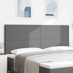 vidaXL Tête de lit LED avec tête de lit Gris clair 200 cm Polyester