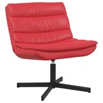 vidaXL Chaise pivotante Rouge 63 x 75 x 76 cm PU