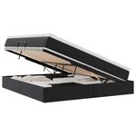 vidaXL Lit avec rangement et matelas Noir 180 x 200 cm Simili cuir