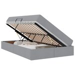 vidaXL Lit avec rangement et matelas Gris clair 120 x 200 cm Polyester