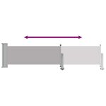 vidaXL Auvent latéral rétractable de patio 60x300 cm Gris