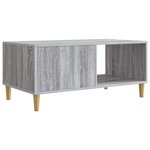 vidaXL Table basse Sonoma gris 90 x 50 x 40 cm Bois d'ingénierie