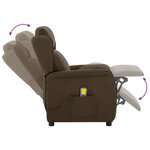 vidaXL Chaise de massage Marron 67.5 x 93.5 x 101.5 cm Tissu & Mousse
