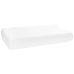 vidaXL Coussin de sommeil Uni Blanc 57 x 37 x 11 5 cm