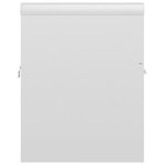 vidaXL Armoire d'évier avec lavabo intégré Blanc brillant Aggloméré