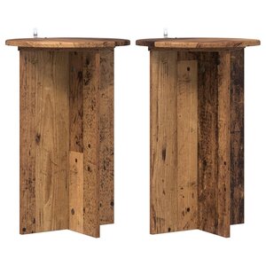 vidaXL Support de Plante 2 pièces Bois ancien Ø40 x 60 cm