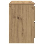 vidaXL Meuble TV chêne artisanal 80x35x54 cm bois d'ingénierie