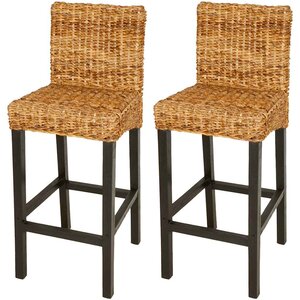 vidaXL Tabourets de bar lot de 2 Abaca