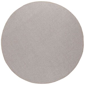 vidaXL Tapis de surface Rond HUARTE Crème et Taupe Ø 160 CM Polyester
