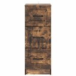 vidaXL Armoire à tiroirs Chêne fumé 33 x 34 5 x 87 cm