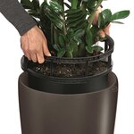 Lechuza jardinière rondo 40 all-in-one taupe haute brillance 15744
