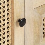 vidaXL Meuble TV 120x30x40 cm Bois de manguier et canne naturelle