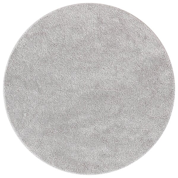 Tapis shaggy vidaXL avec dos en latex Gris ø120 cm