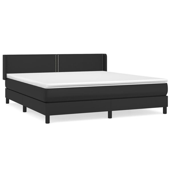 vidaXL Sommier à lattes de lit avec matelas Noir 160x200 cm