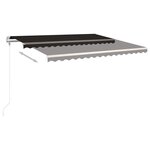 vidaXL Auvent manuel rétractable avec poteaux 4 5x3 m Anthracite