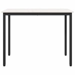 vidaXL table Blanc 100 x 50 x 77 cm Bois d'ingénierie et acier