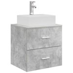 vidaXL Vanité de lavabo mural Gris béton 49 5 x 41 x 62 5 cm