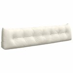 vidaXL Coussin de Dos Crème 200 x 24 x 50 cm Velours