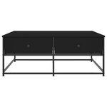 vidaXL Table basse noir 100x99x40 cm bois d'ingénierie