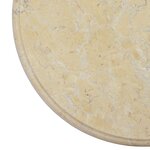 vidaXL Dessus de table Crème Ø40x2 5 cm Marbre