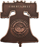 Monnaie LIBERTY BELL 250 Anniversaire 5 Oz Cuivre 1$ Liberia 2026 (PRÉCOMMANDE)
