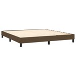 vidaXL Sommier à lattes de lit matelas et LED Marron foncé 180x200 cm
