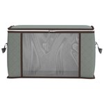 vidaXL Boîte de rangement avec fenêtre latérale transparente 6 pc Gris