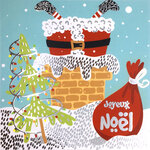 Carte Joyeux Noël avec Enveloppe Blanche 15x15cm