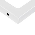 vidaXL Supports d'étagères pour lavabo 2 Pièces blanc trapèze acier