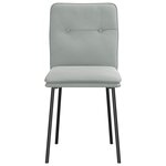 vidaXL Chaises à manger lot de 6 gris clair velours