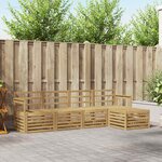 vidaXL Ensemble de canapés d'extérieur 5 pc Blanc Bois d'Acacia Massif
