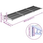 vidaXL Auvent de porte Gris et transparent 297 5x90 cm Polycarbonate