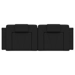 vidaXL Coussin de tête de lit Viana noir 137 cm similicuir