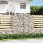 vidaXL Panier de gabions arqué 200x30x200/220 cm Fer galvanisé