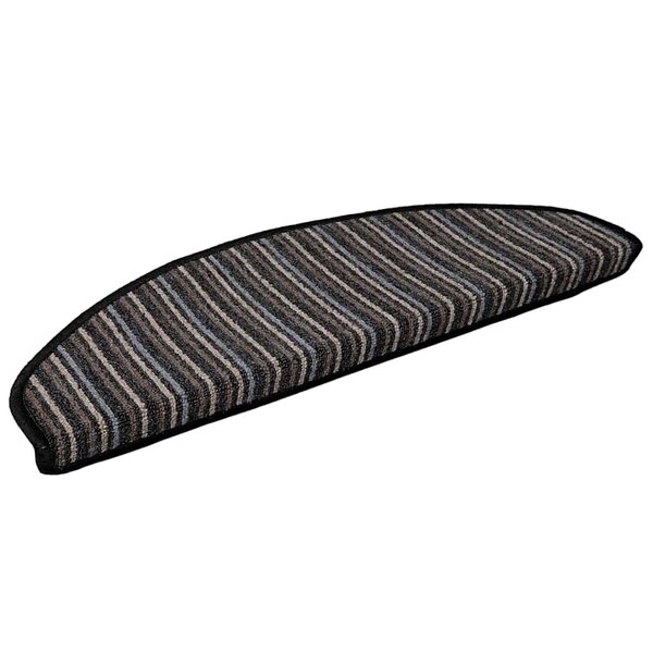 vidaXL Tapis d'escalier auto-adhésifs 15 Pièces Anthracite 65 x 21 x 4 cm