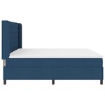 Lit à ressort avec matelas et LED bleue 200x200 cm en tissu