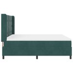 vidaXL Lit à Ressorts avec Matelas LED Vert foncé 180 x 200 cm Velours