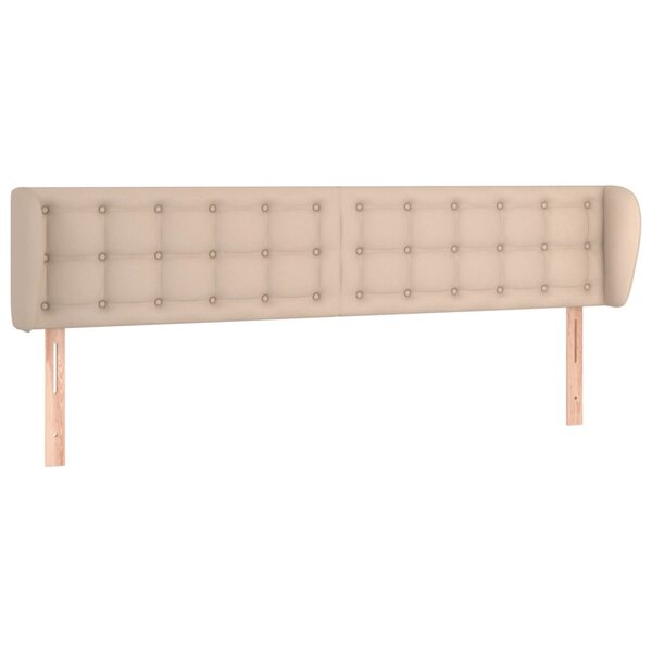 vidaXL Tête de lit avec oreilles Cappuccino 203x23x78/88 cm Similicuir