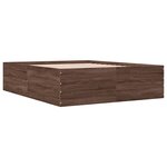 vidaXL Cadre de lit sans matelas chêne marron 150x200 cm