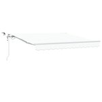 vidaXL Auvent Rétractable Blanc 350 x 250 cm Polyester et métal