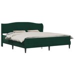 vidaXL Cadre de lit avec tête de lit Vert foncé 200 x 200 cm Velours
