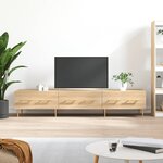 vidaXL Meuble TV chêne sonoma 150x36x30 cm bois d'ingénierie