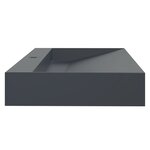 vidaXL Vasque 120x46x11 cm fonte minérale/marbre anthracite