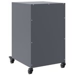 vidaXL Table de chevet anthracite 36x39x59 cm acier