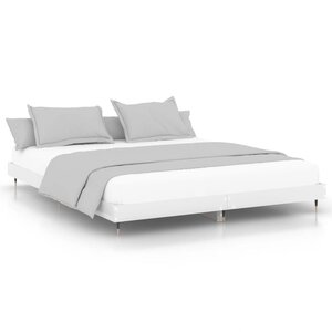 vidaXL Cadre de lit sans matelas blanc brillant 140x200 cm