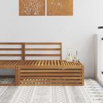 vidaXL Canapé d'extérieur extrémité Naturel 115 x 83 x 73 cm